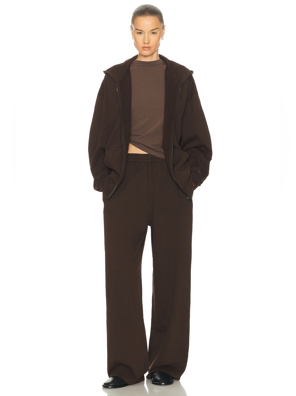 Skims (Gar) Boyfriend Fleece Baggy Sweatpant | Color ESPRESSO | Size XL